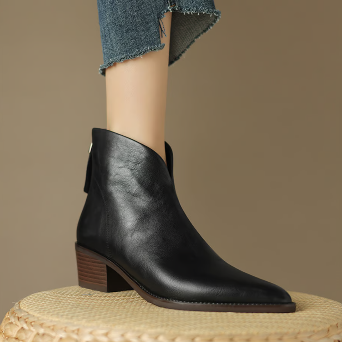Anita | Luxury ankle boots with low heels