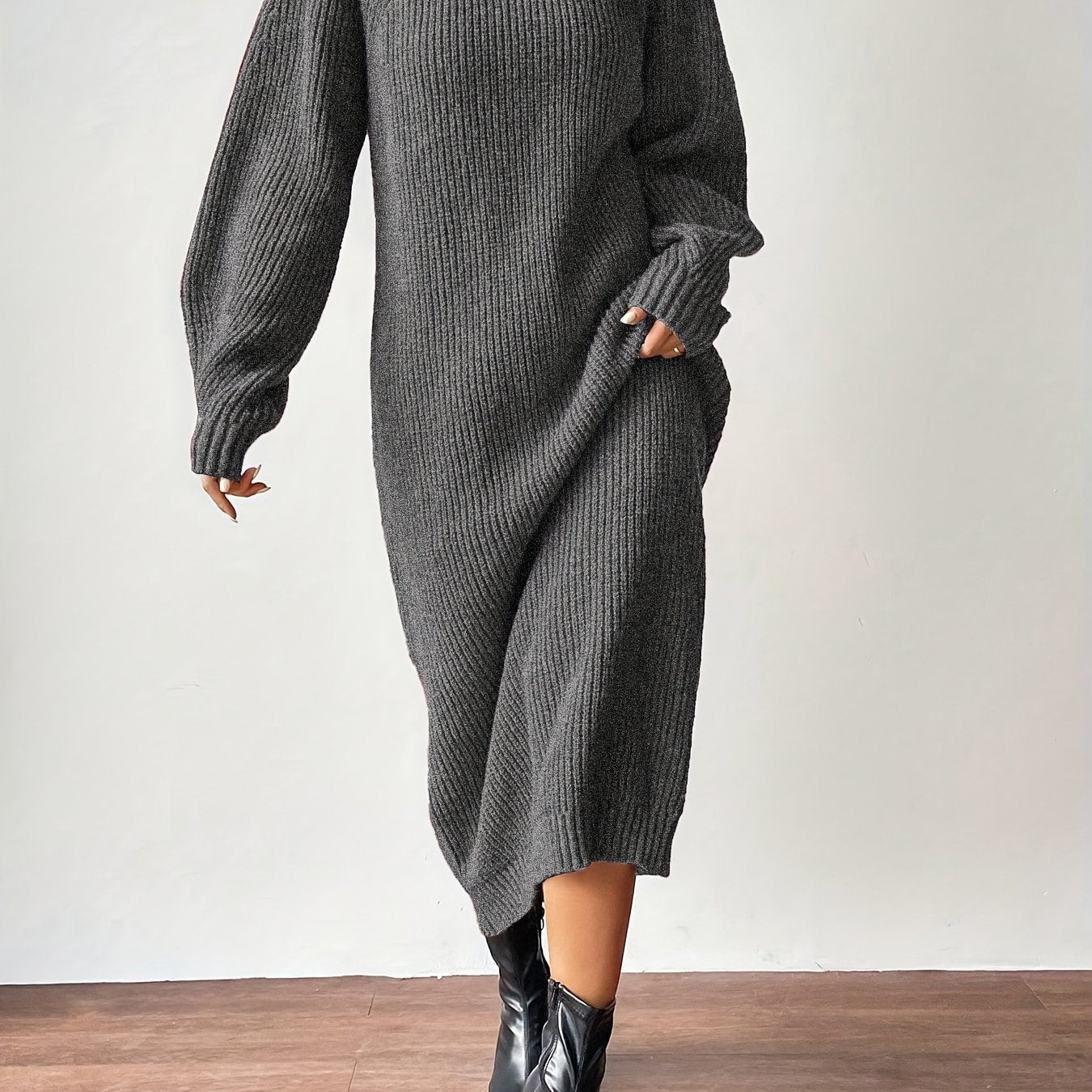 Mila | Cozy Knit Turtleneck Dress