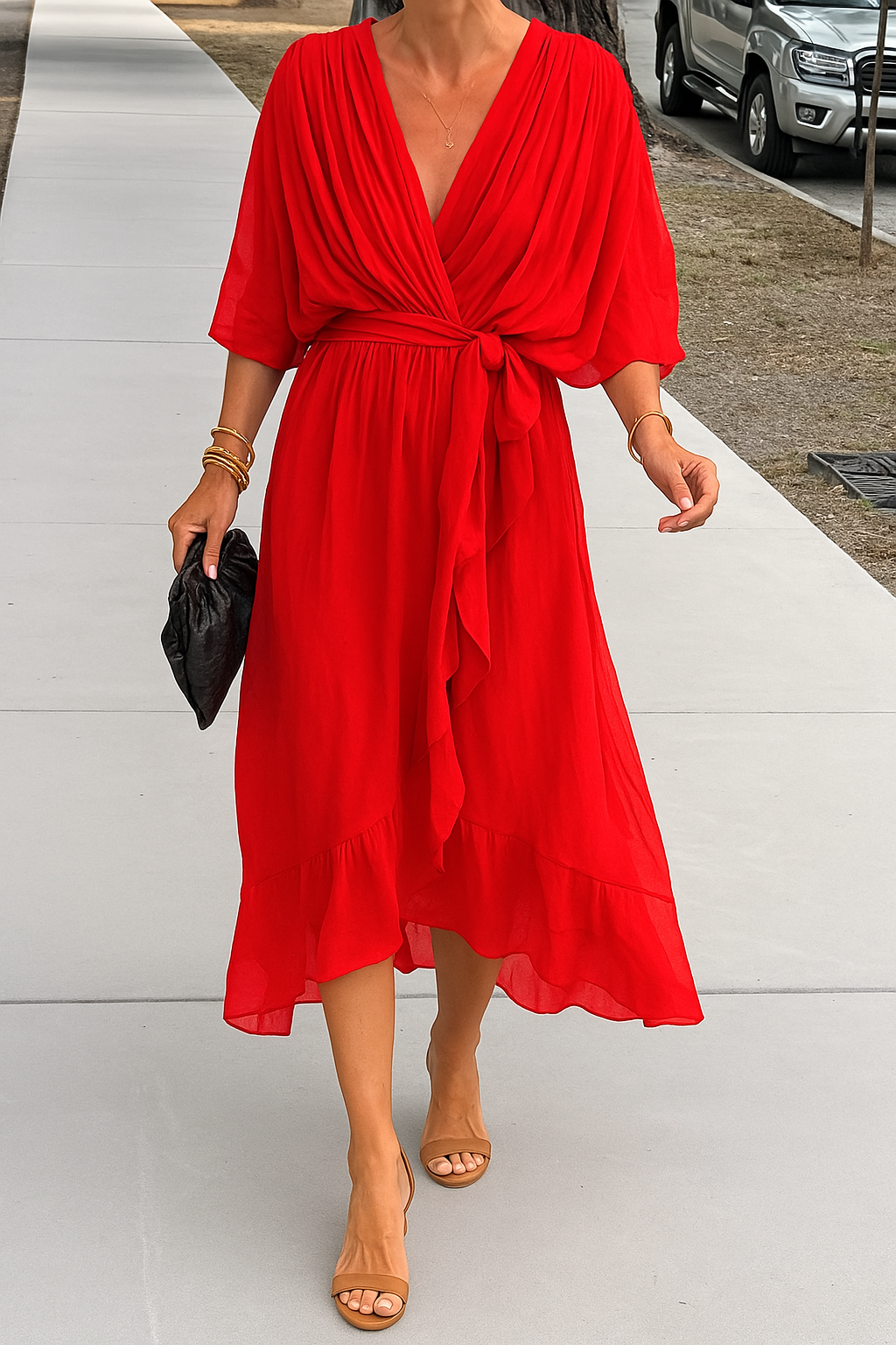 Jasmine – Flowy Midi Dress