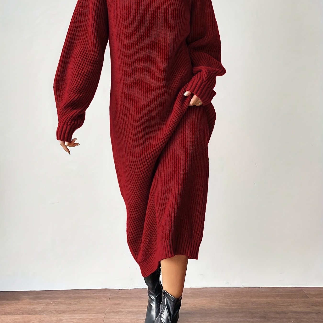 Mila | Cozy Knit Turtleneck Dress