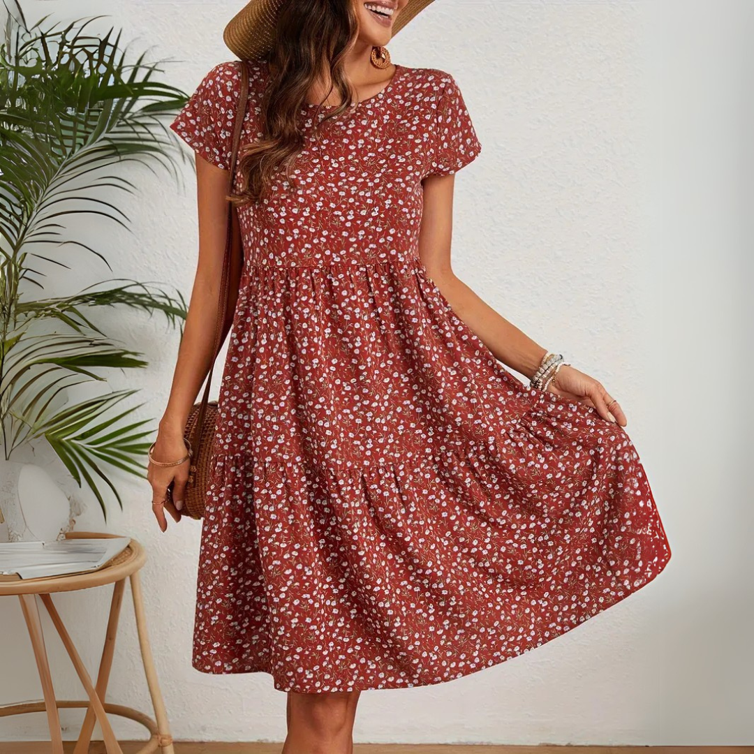 Floral Boho Midi Dress