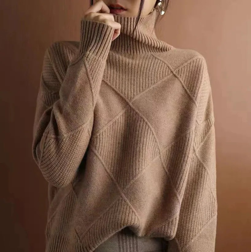 Talbot | Textured Turtleneck Knit Sweater