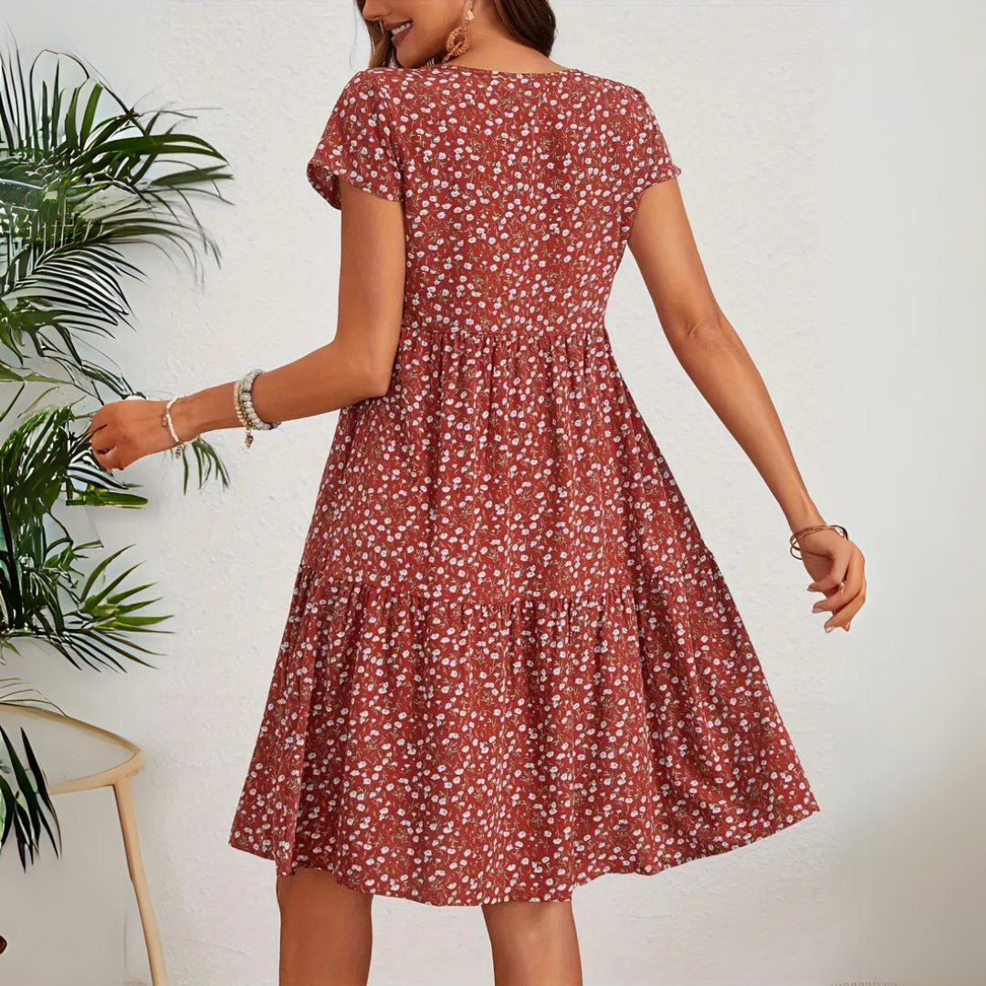 Floral Boho Midi Dress