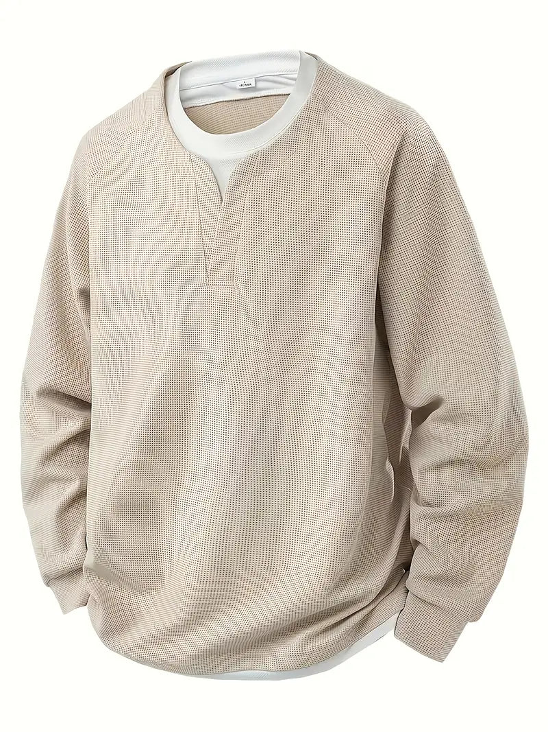 Aldous | Comfortable Waffle-Knit Long Sleeve for Everyday Wear