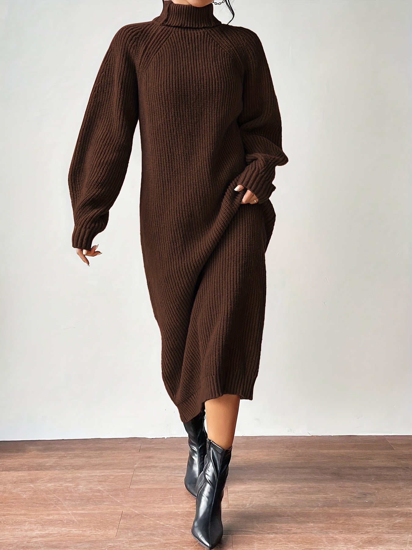Mila | Cozy Knit Turtleneck Dress