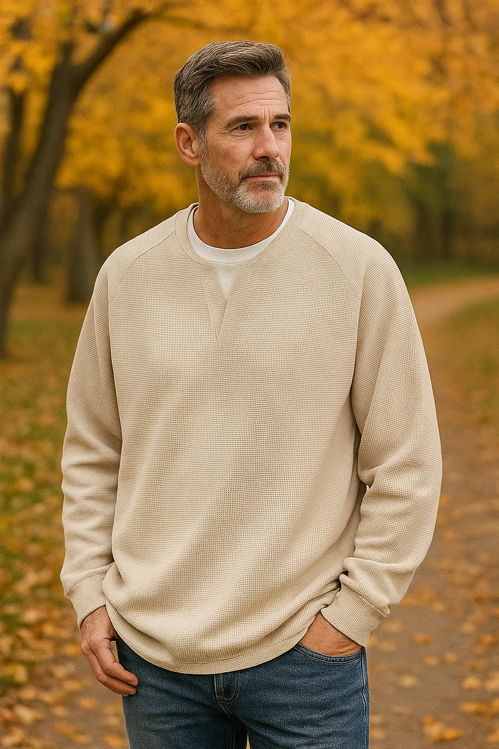 Aldous | Comfortable Waffle-Knit Long Sleeve for Everyday Wear