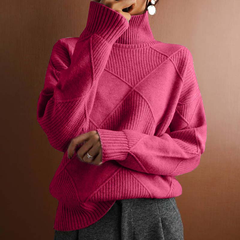 Talbot | Textured Turtleneck Knit Sweater