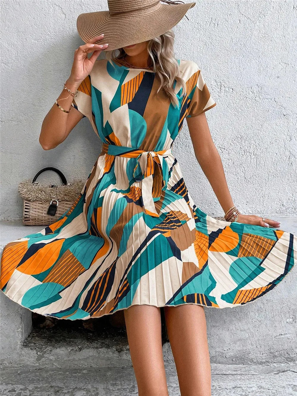 Solara - Vibe Pleated Midi Dress