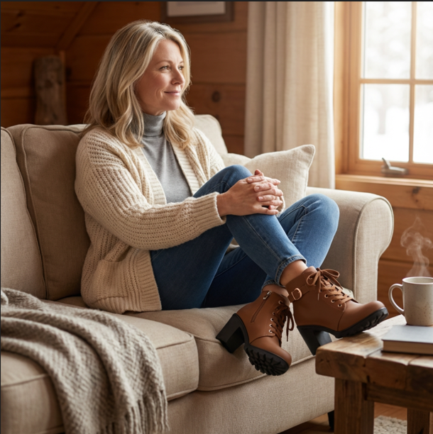 Katni | Warm Slip-Resistant Ankle Boots for Daily Wear