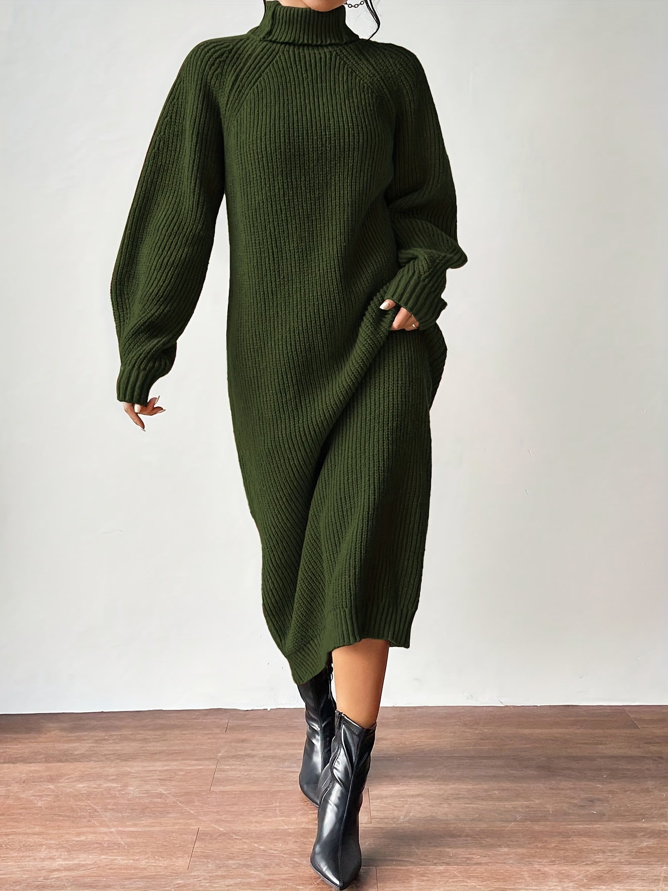 Mila | Cozy Knit Turtleneck Dress