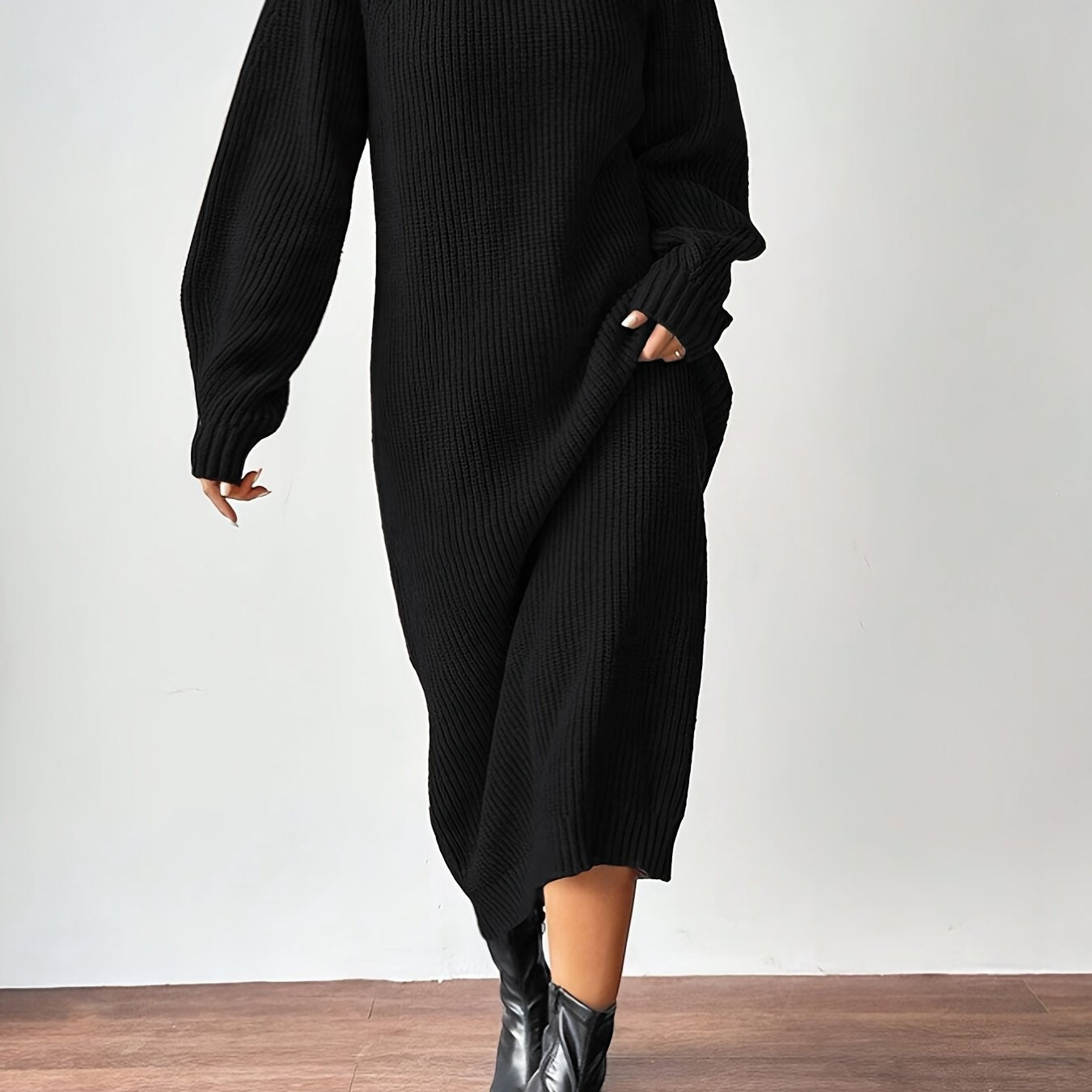 Mila | Cozy Knit Turtleneck Dress