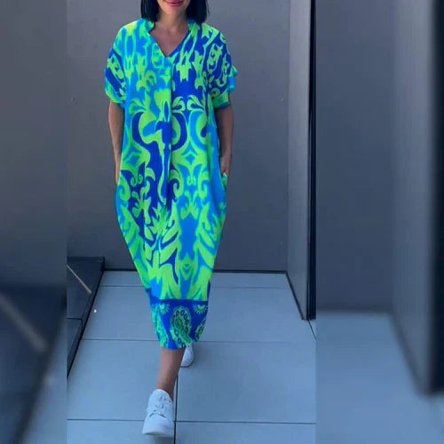 Solea – Vibrant Boho Maxi Dress