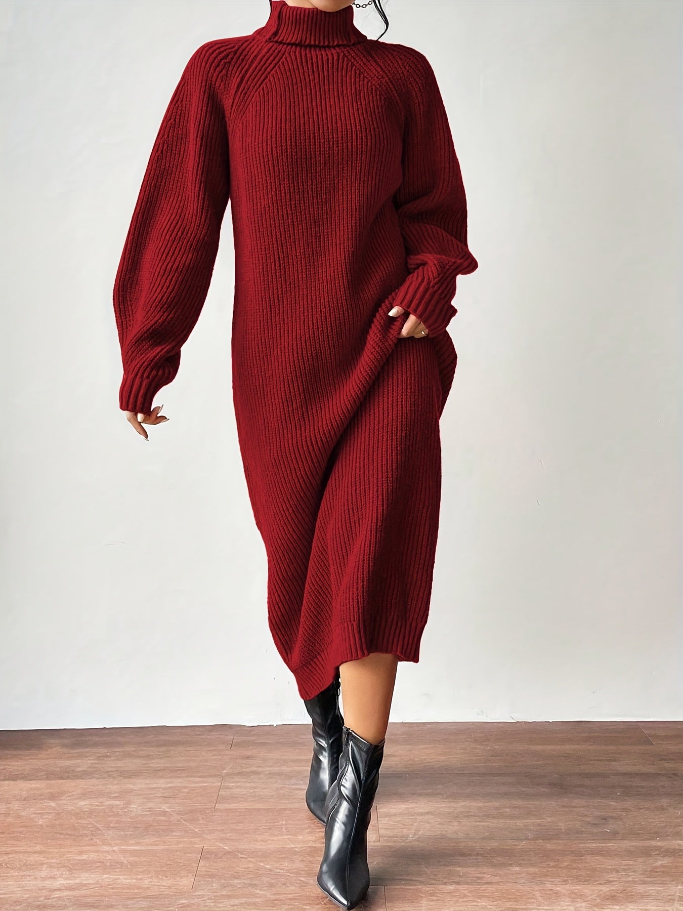 Mila | Cozy Knit Turtleneck Dress