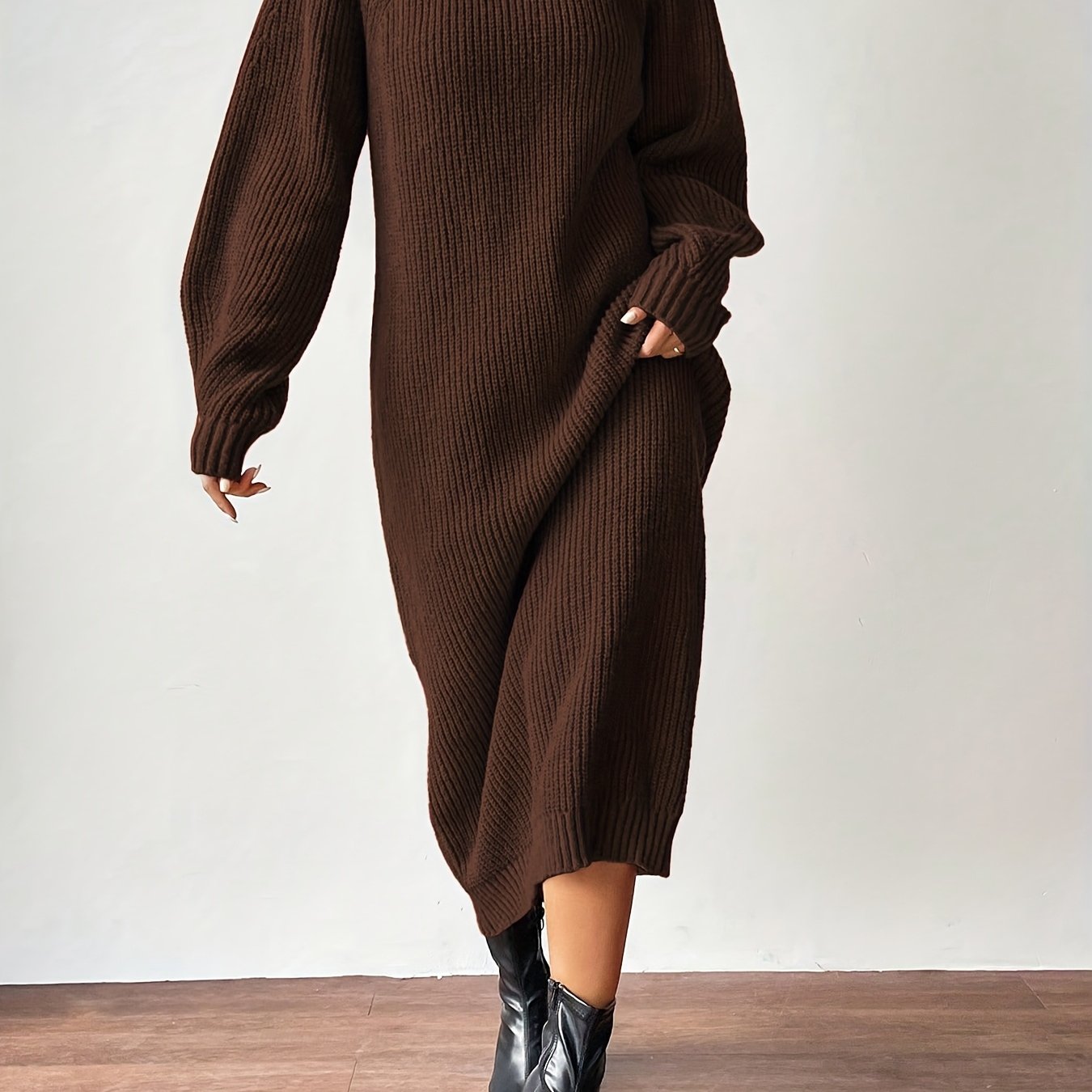 Mila | Cozy Knit Turtleneck Dress