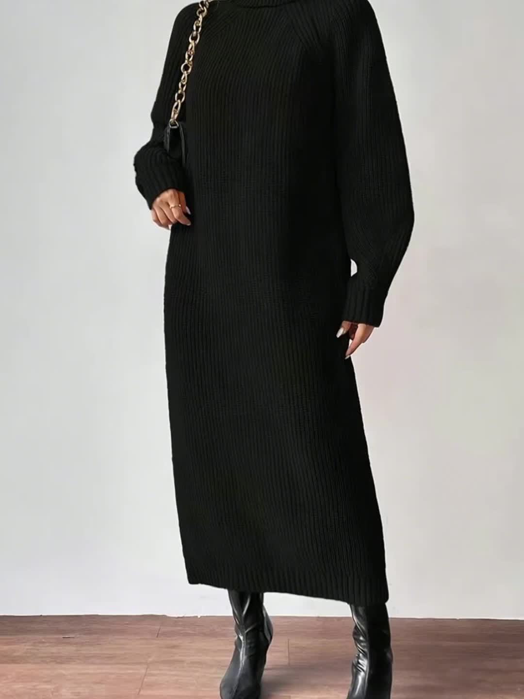 Mila | Cozy Knit Turtleneck Dress