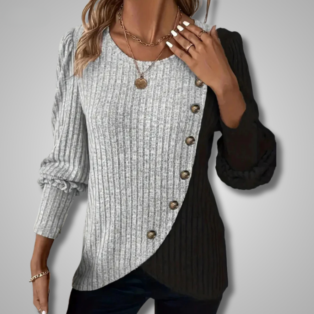Kaia | elegant button down knit longsleever