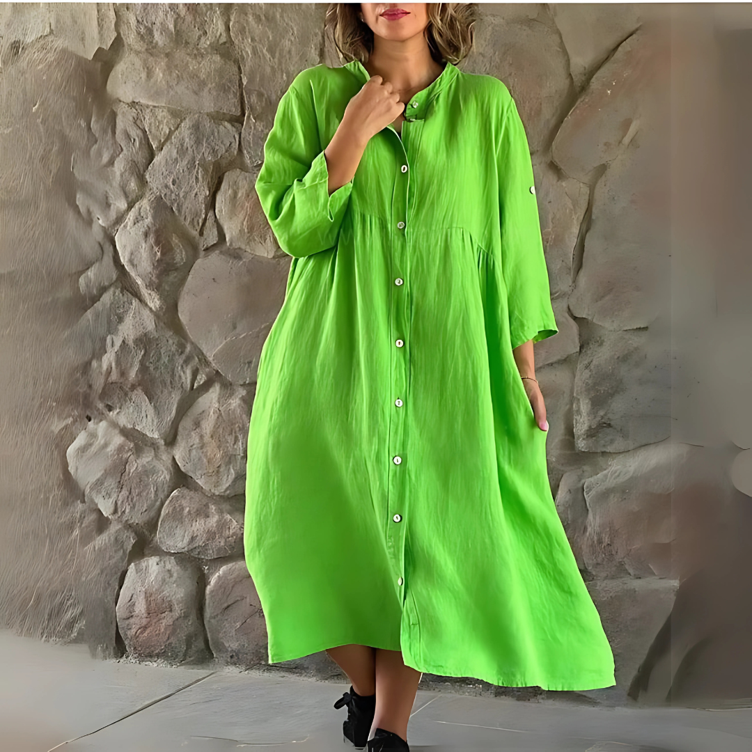 Mira - Oversized Button-Up Shirt Dress