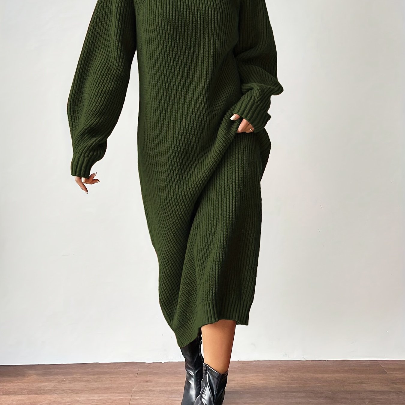 Mila | Cozy Knit Turtleneck Dress