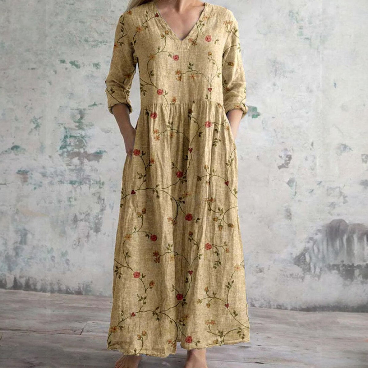 Marigold – Vintage Floral Maxi Dress
