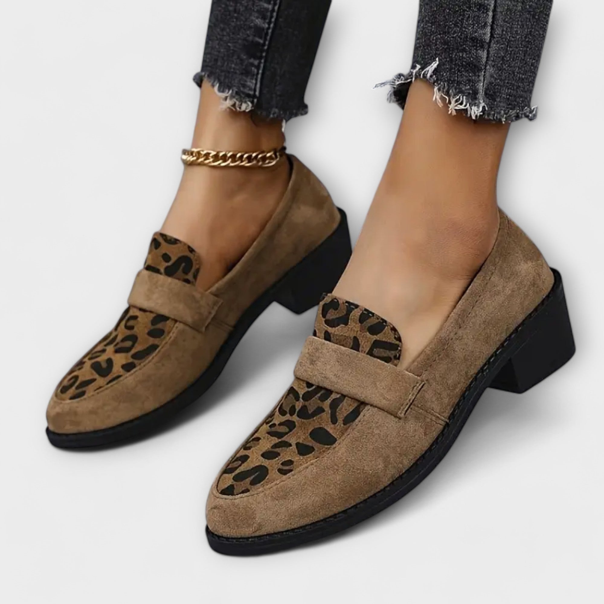 Karla - Elegant Ladies' Shoes with Leopard Print