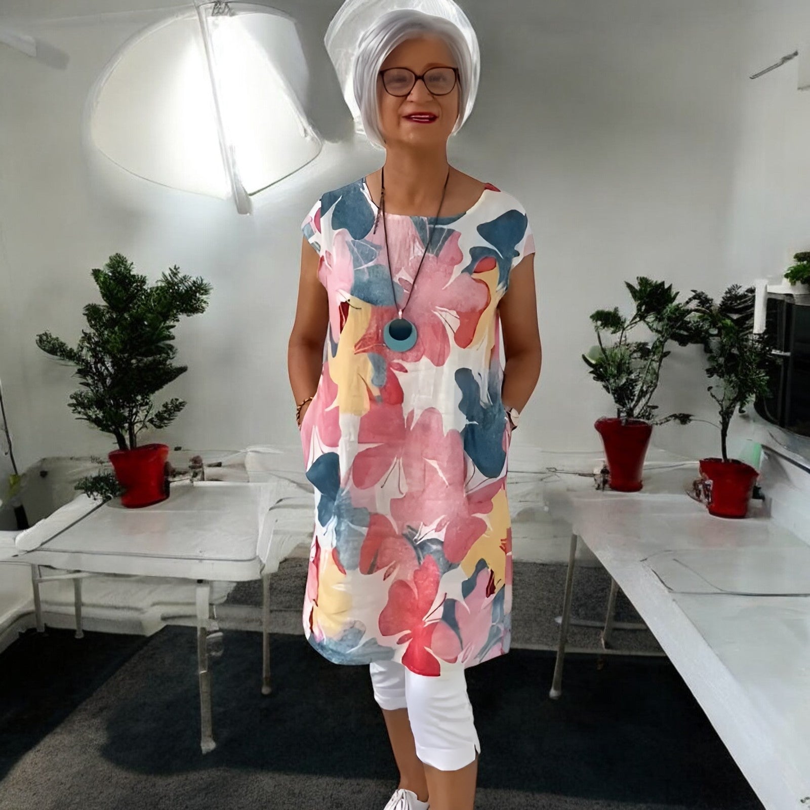 Anita – Floral Cotton Tunic
