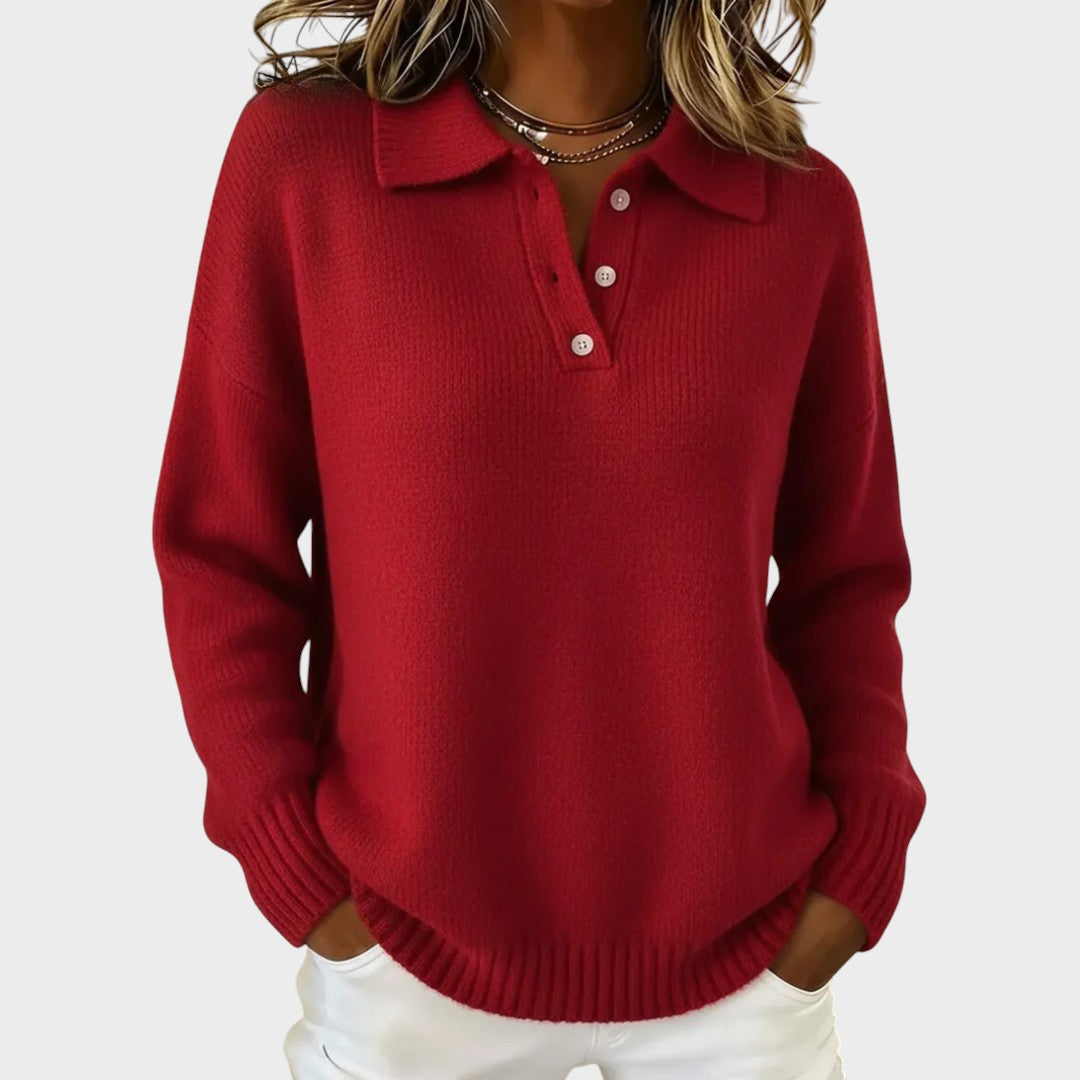 Aneeka | Elegant Long Sleeve Knit Sweater