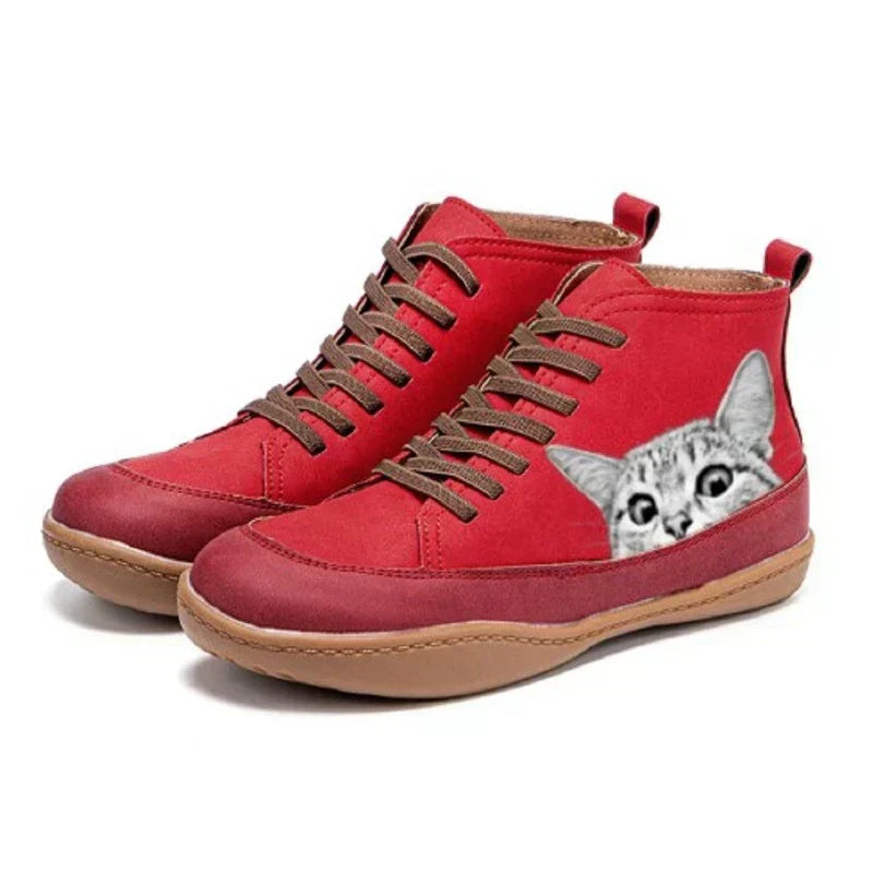 Katherine | Leather Ankle Boots for Cat Lovers