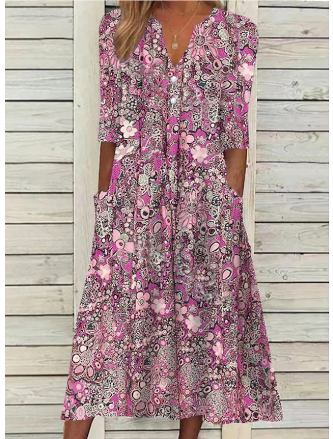 EMILY | ELEGANT SUMMER DRESS WITH BELLY COVER