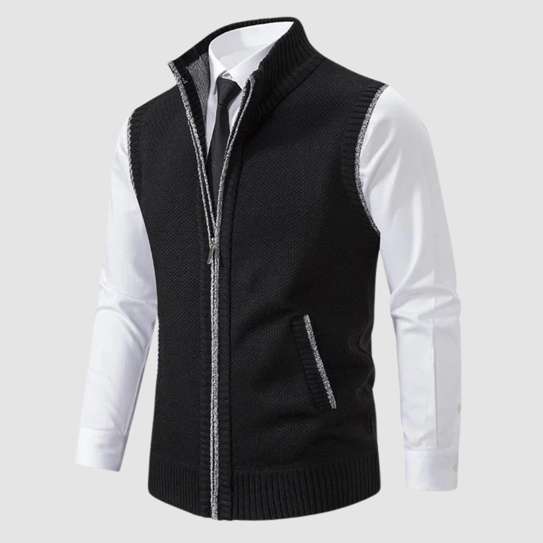 Neil | Gilet zippé italien en maille polyvalente