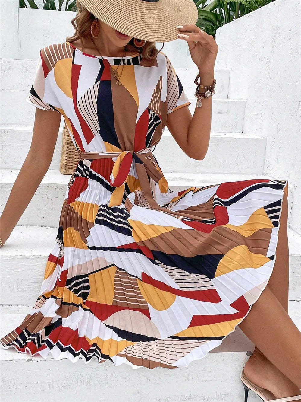 Solara - Vibe Pleated Midi Dress