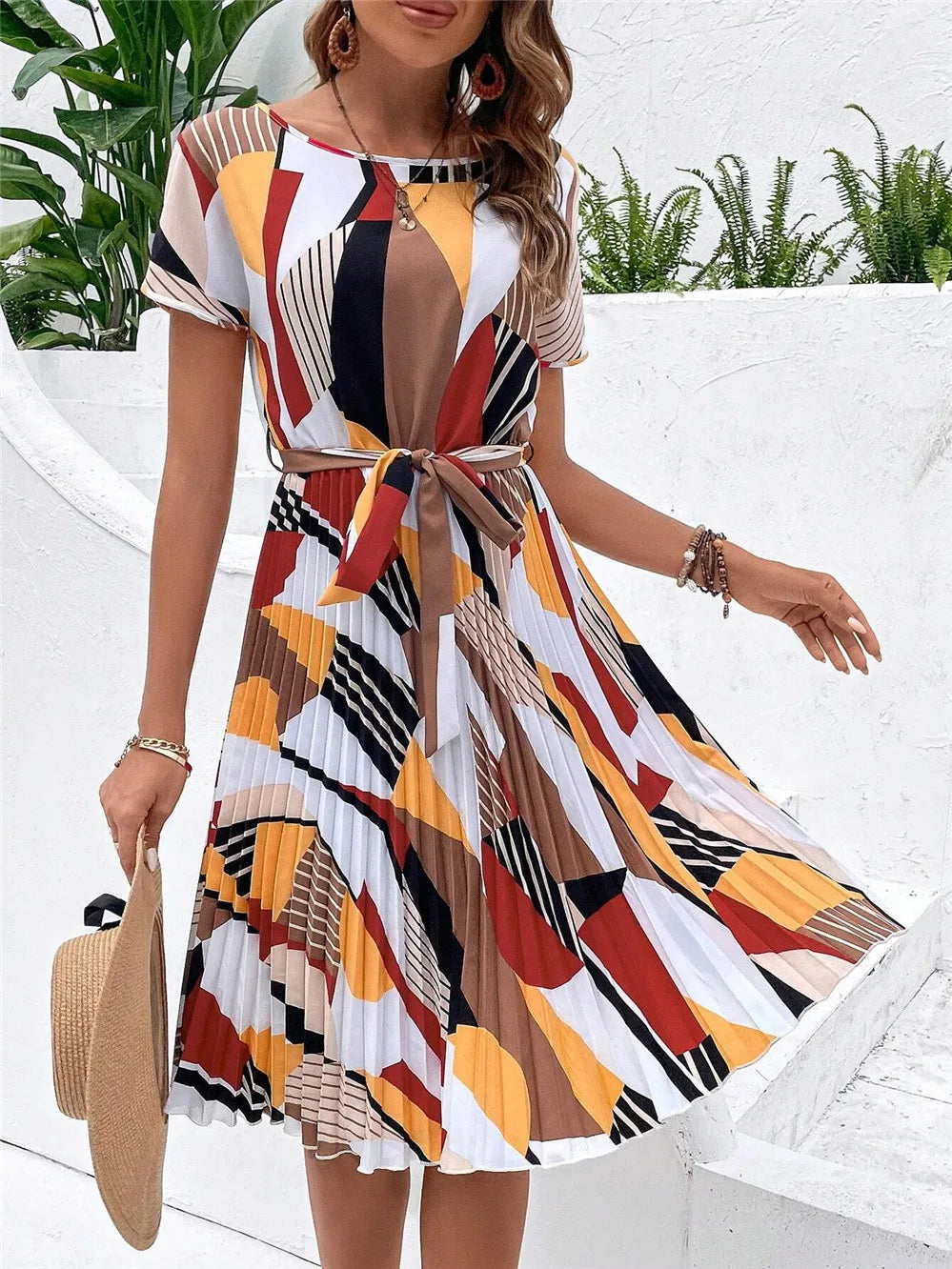 Solara - Vibe Pleated Midi Dress