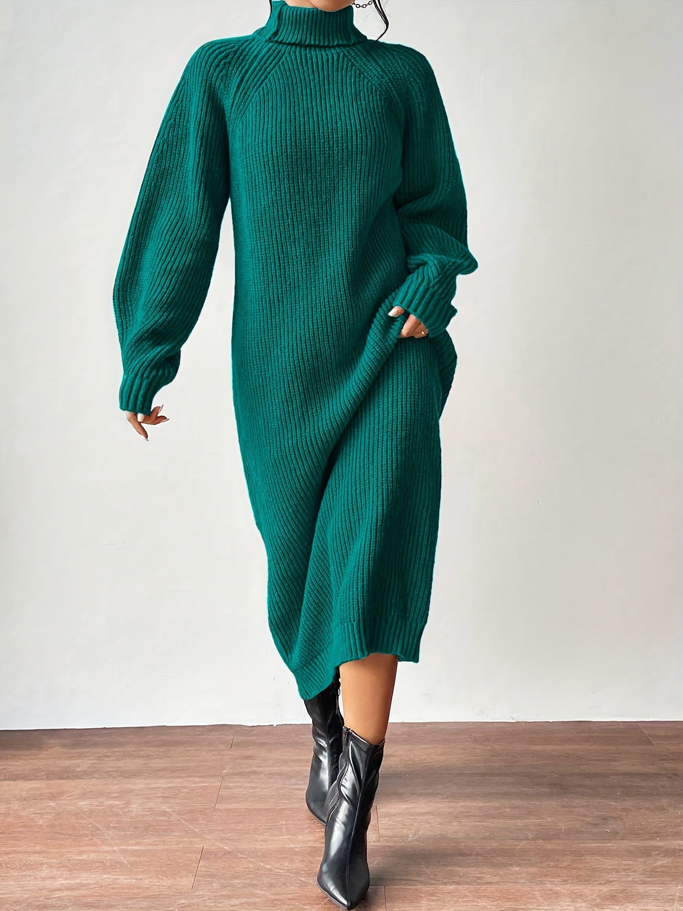 Mila | Cozy Knit Turtleneck Dress
