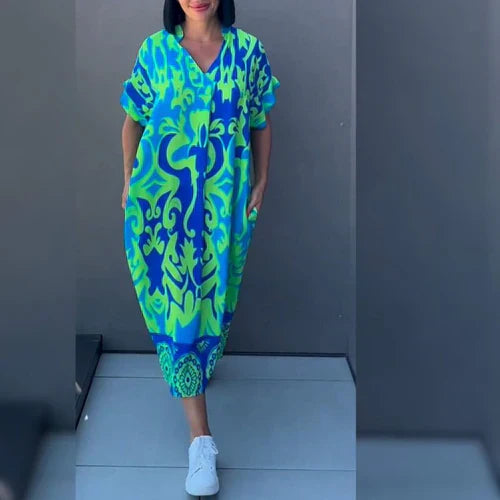 Solea – Vibrant Boho Maxi Dress
