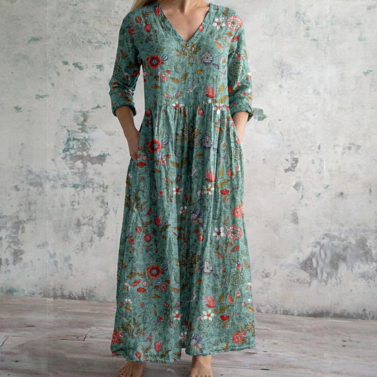 Marigold – Vintage Floral Maxi Dress
