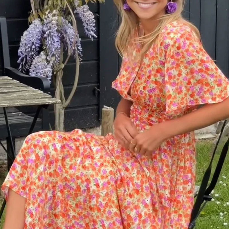 Meadow Bloom – Floral Maxi Dress