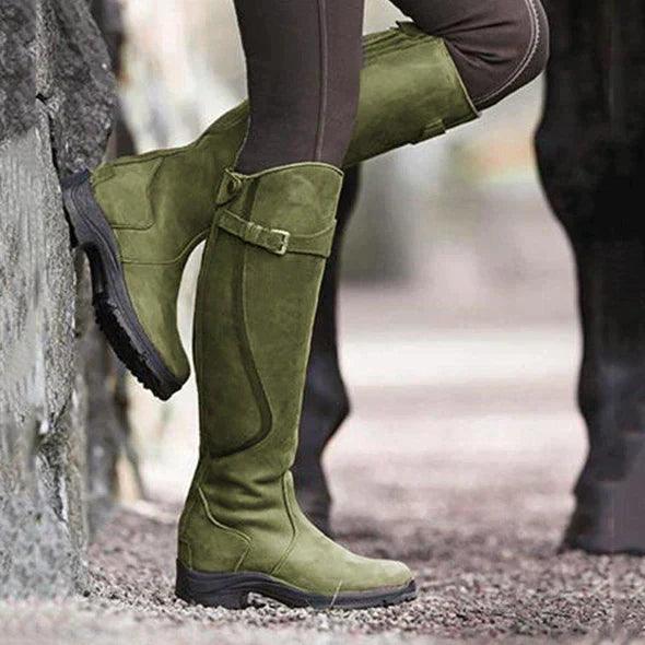 Lavinia | Waterproof Leather Riding Boots